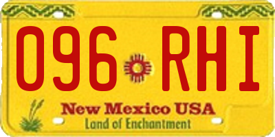 NM license plate 096RHI