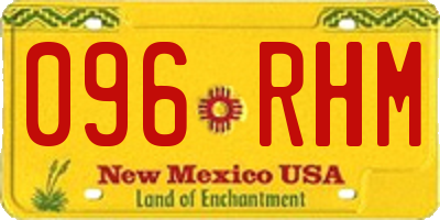 NM license plate 096RHM