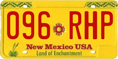 NM license plate 096RHP