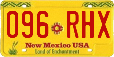 NM license plate 096RHX