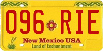 NM license plate 096RIE