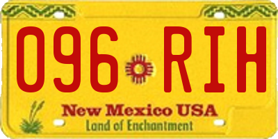 NM license plate 096RIH