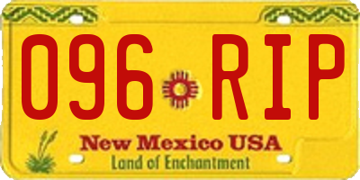 NM license plate 096RIP