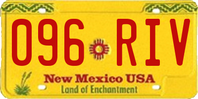 NM license plate 096RIV
