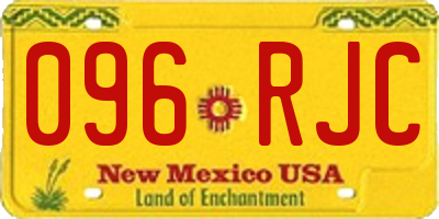NM license plate 096RJC