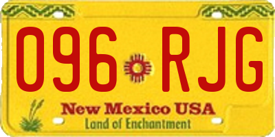 NM license plate 096RJG