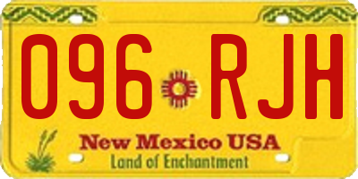 NM license plate 096RJH
