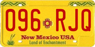 NM license plate 096RJQ