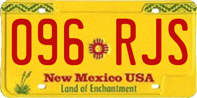 NM license plate 096RJS