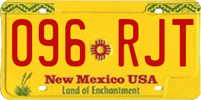 NM license plate 096RJT