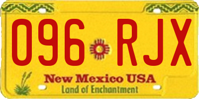NM license plate 096RJX