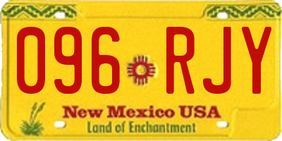 NM license plate 096RJY