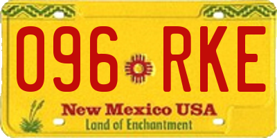 NM license plate 096RKE