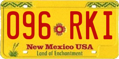 NM license plate 096RKI