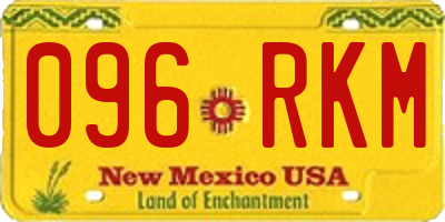 NM license plate 096RKM