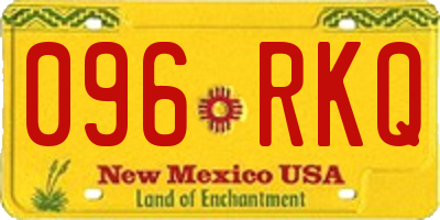NM license plate 096RKQ