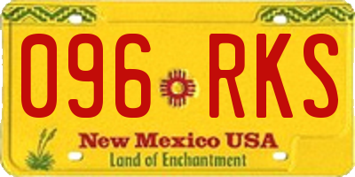 NM license plate 096RKS