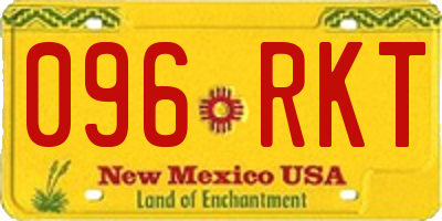 NM license plate 096RKT