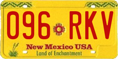 NM license plate 096RKV