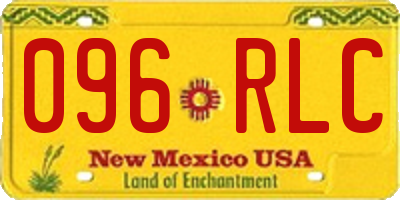 NM license plate 096RLC