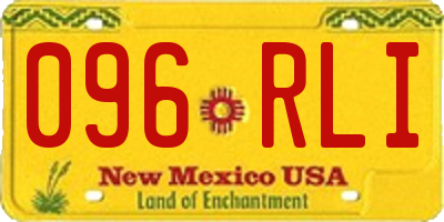NM license plate 096RLI