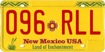 NM license plate 096RLL