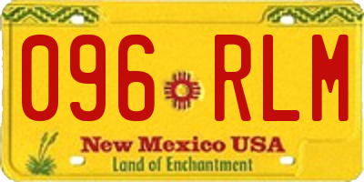 NM license plate 096RLM