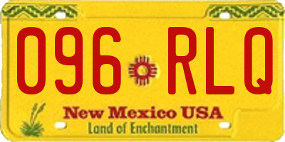 NM license plate 096RLQ