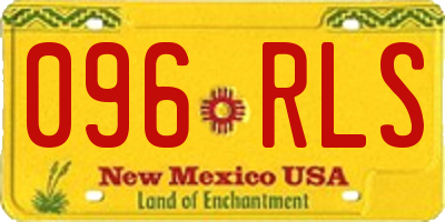 NM license plate 096RLS