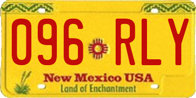 NM license plate 096RLY