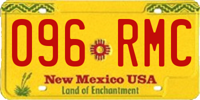 NM license plate 096RMC