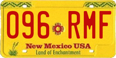 NM license plate 096RMF