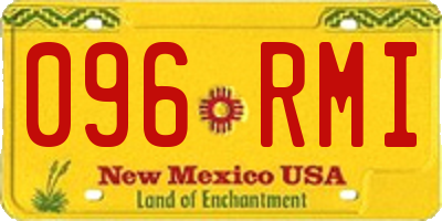 NM license plate 096RMI