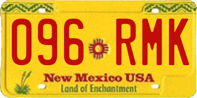 NM license plate 096RMK