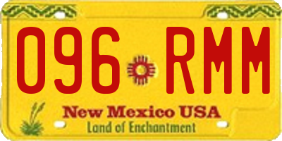 NM license plate 096RMM