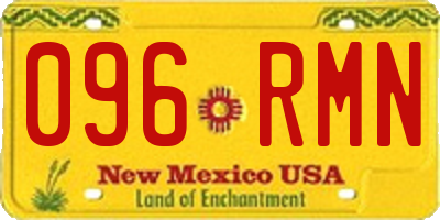 NM license plate 096RMN