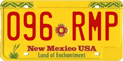 NM license plate 096RMP