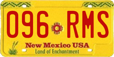 NM license plate 096RMS