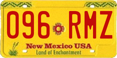NM license plate 096RMZ