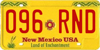 NM license plate 096RND