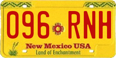 NM license plate 096RNH