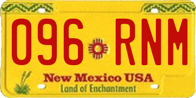 NM license plate 096RNM