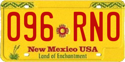 NM license plate 096RNO