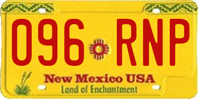 NM license plate 096RNP