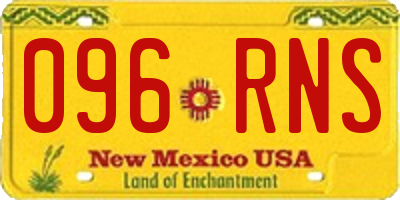 NM license plate 096RNS