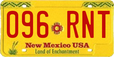 NM license plate 096RNT
