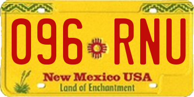 NM license plate 096RNU
