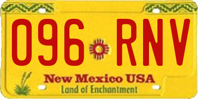 NM license plate 096RNV