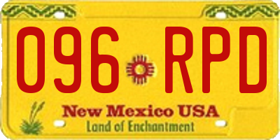 NM license plate 096RPD