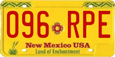 NM license plate 096RPE